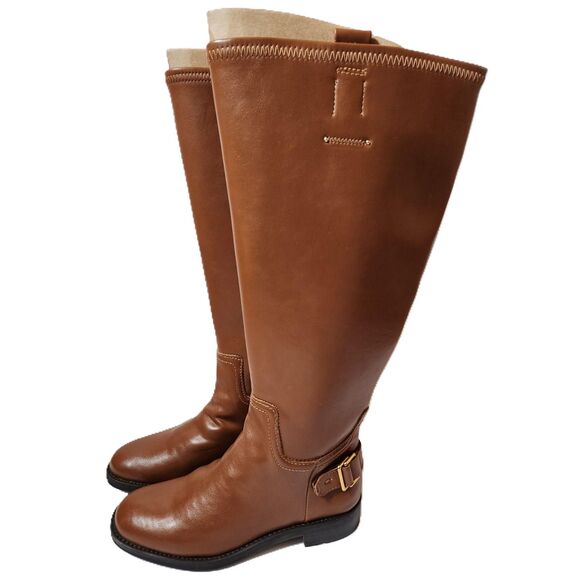 Franco Sarto Merina Riding Boots – Women’s 6 – Wide Calf – Cognac Brown - Picture 1 of 11